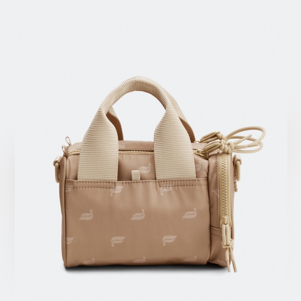 Mini Top-Handle Crossbody Bag in Beige